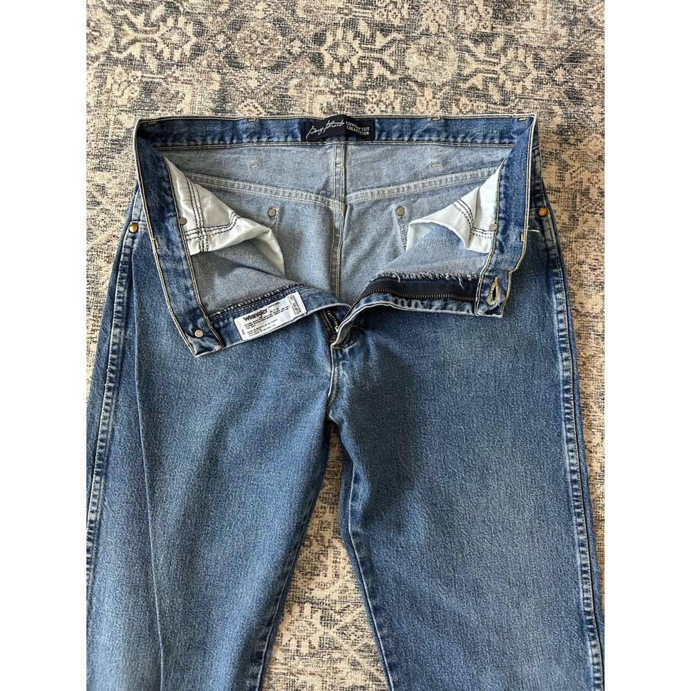 Wrangler Jeans Mens 35x36 Blue George Strait Cowboy Cut 13MGSHD - Picture 5 of 9